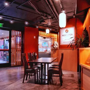 Stix Asia market side entrance into Dave's ice cream with extra seating area