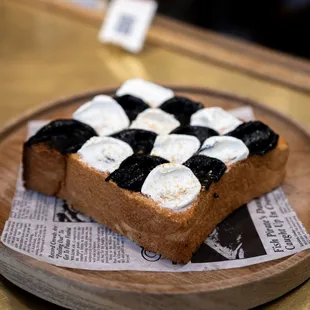Black Sesame and Cream Cheese Toast