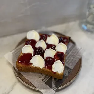 Berry and Cream Cheese Toast