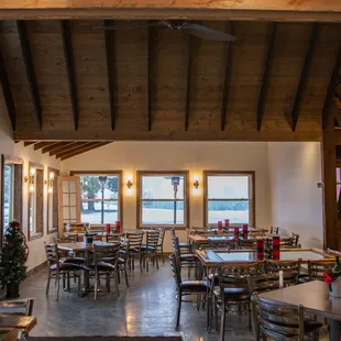 Tasting room in winter.