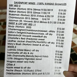 price of wine