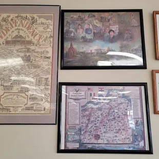 Their lovely historic wall decor. ^_^   Photo two of three.