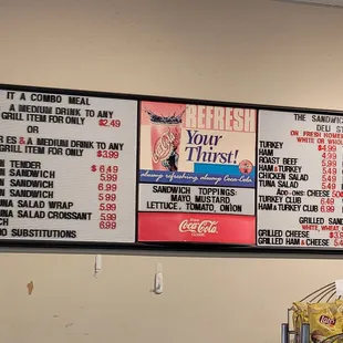 Menu photo one of two.