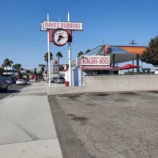 On Atlantic (north bound) in the 76 parking lot