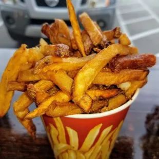 Hand cut fries