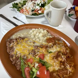 Carne adovada plate and chef salad...delicious!!!