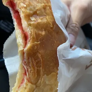 a half eaten pastry