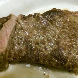 This was what they think rare is and it is over cooked, big surprise because it happens all the time WTF.