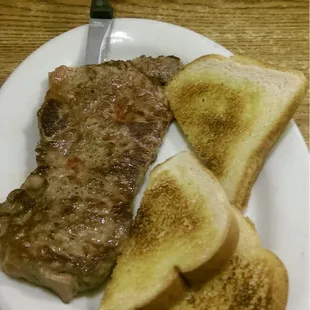 Steak and eggs special.
