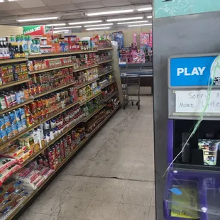 a vending machine in a grocery store