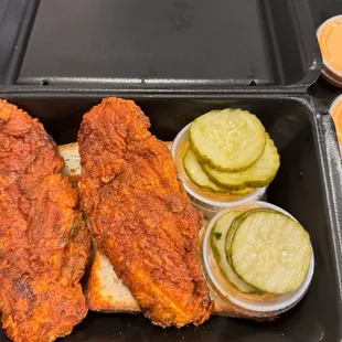 "2 tenders mild"  they say sauce is .25 cents but they've never charged me for it.