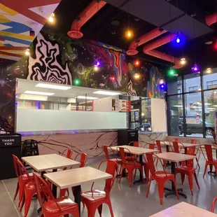 the interior of the restaurant
