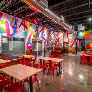 the interior of the restaurant