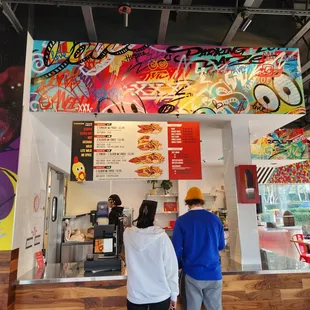 The menu and the counter (zoom in for pricing, Jan 2023)