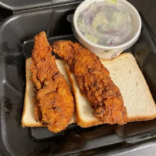 2 Tenders w/ Fries (substitute fries with coleslaw, medium spice)