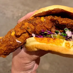 Medium heat level chicken slider