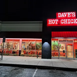 Outside the restaurant at night - Photo taken 10/15/22