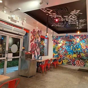 Wall murals inside restaurant - Photo taken 10/15/22