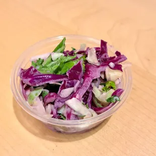 I asked for more kale slaw for my slider.