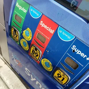 a close up of a pay machine