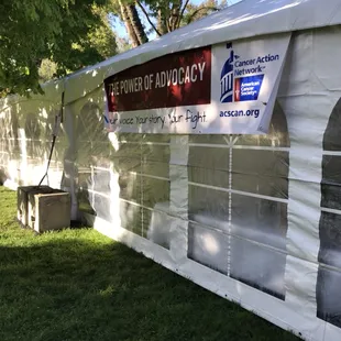 Set up at the state capital for Cancer Action Network