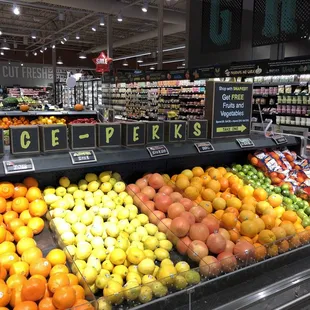 the produce section