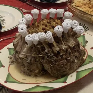 Crown pork roast from Dave's!  Absolutely delicious!  Thanks for a successful party!