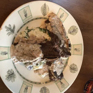 Sample of my Father's Day short ribs over polenta and spinach