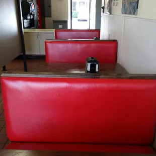 New booth seating as of July, 2014!