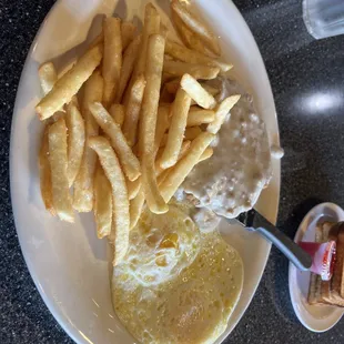 Chicken Fried Steak and Eggs.  Unreal!!