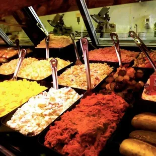 a variety of meats