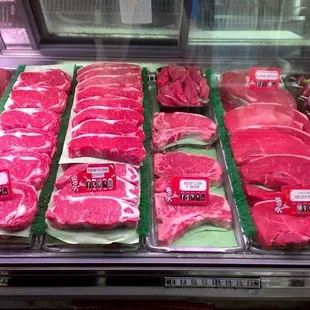 a display of beef