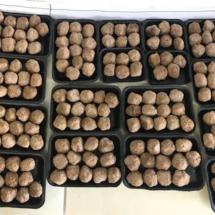 Homemade gluten-free fully cooked Italian meatballs