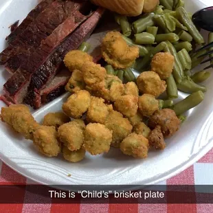 Child&apos;s portion of Brisket plate !!!