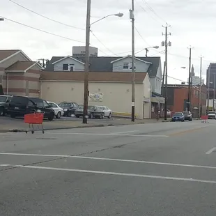 Yep, two red shopping carts in the middle of the street. Inconceivable.