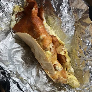 Chorizo Egg and Cheese Taco