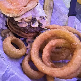 Mushroom and Swiss burger