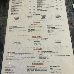 the menu