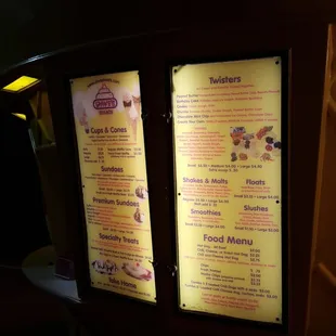a menu for a restaurant