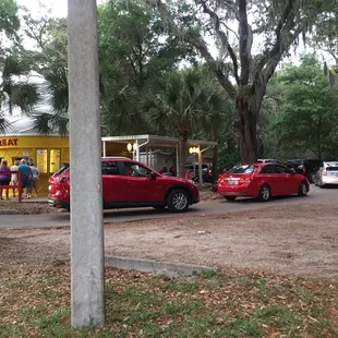 outside