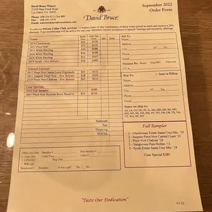 the price of the wine