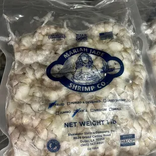 Mariah Jade 1 lb Pack of hand peeled shrimp