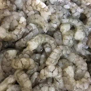 We offer hand peeled shrimp too!