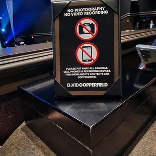 Your phones go into this box. David Copperfield. March 2023