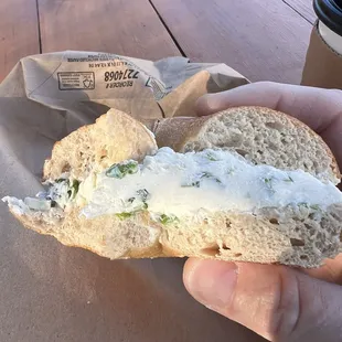 Bagel with Chive Cream Cheese