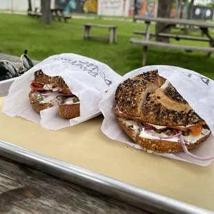Smoked Salmon Bagel Sandwich