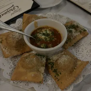 Fried ravioli