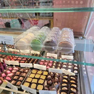 Chocolates and macarons