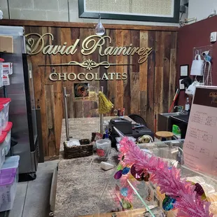 a display of chocolates