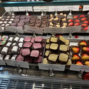 a variety of chocolates
